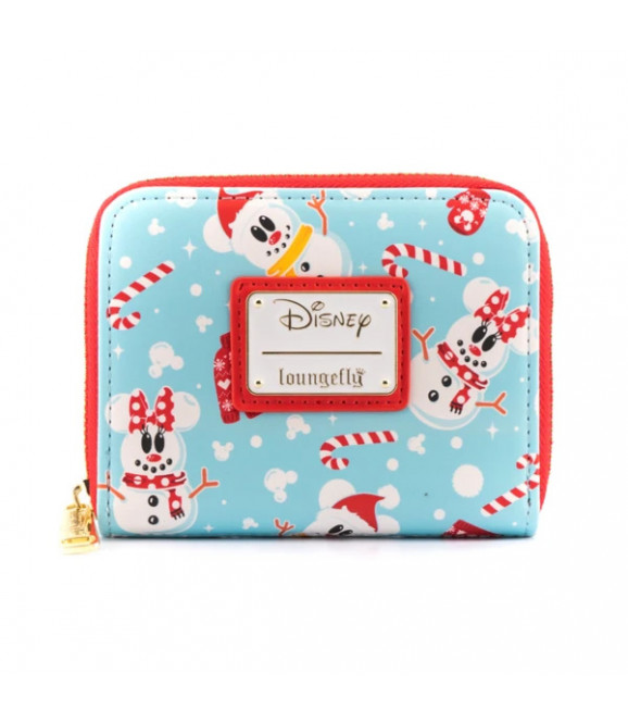 DISNEY - Loungefly Portefeuille Seasonal Snowman Minnie Mickey