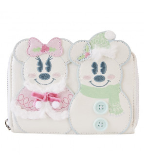 DISNEY - Loungefly Portefeuille Mickey And Minnie Pastel Snowman