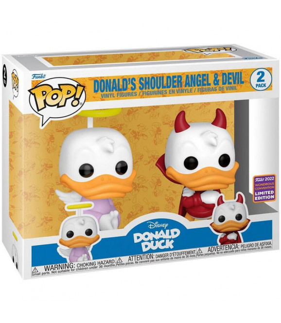 DISNEY - Funko Pop Donald Duck 2-Pack Donald Angel & Devil DISNEY - Funko Pop Donald Duck 2-Pack Donald Angel & Devil