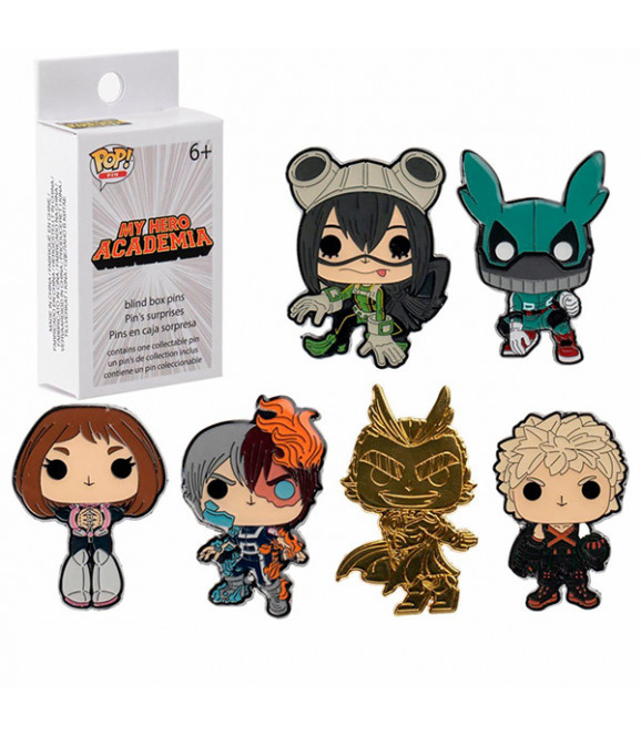 MY HERO ACADEMIA - Blind Box Pins Character Asst 6pcs MY HERO ACADEMIA - Blind Box Pins Character Asst 6pcs