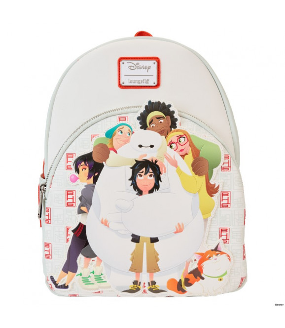 DISNEY -  Loungefly Mini Sac A Dos Big Hero 6 10Th Anniv Baymax Gang