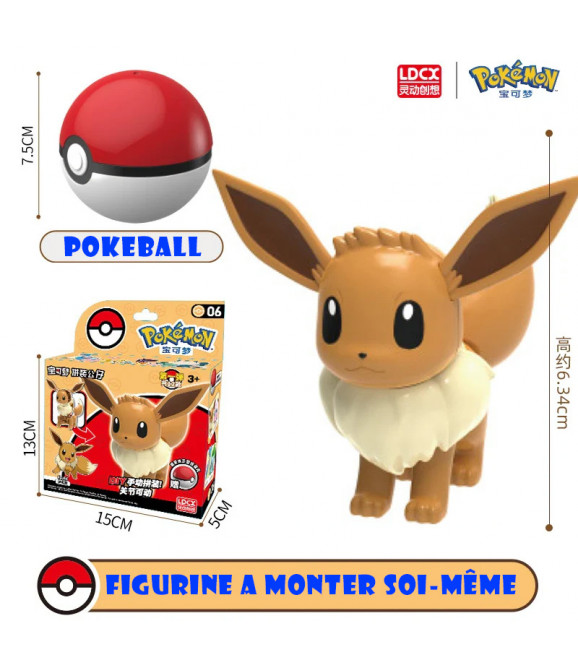 POKEMON - Model Kit & Pokeball Evoli 6cm POKEMON - Model Kit & Pokeball Evoli 6cm