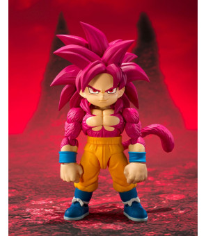 DRAGON BALL DAIMA - Figurine S.H.Figuarts Super Saiyan Level 4 Son Goku (mini) 8 cm