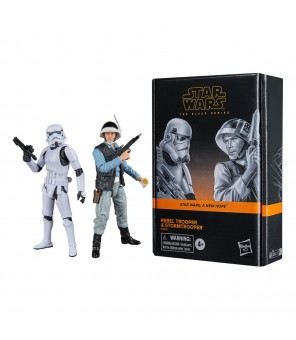 STAR WARS - Episode IV Black Series pack 2 figurines Rebel Trooper & Stormtrooper 15 cm