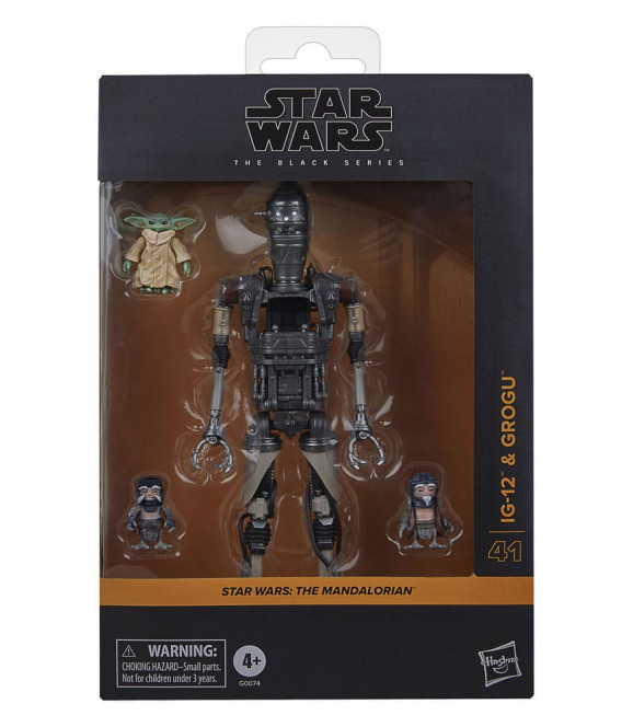 STAR WARS - The Mandalorian Black Series pack 2 figurines IG-12 & Grogu 15 cm