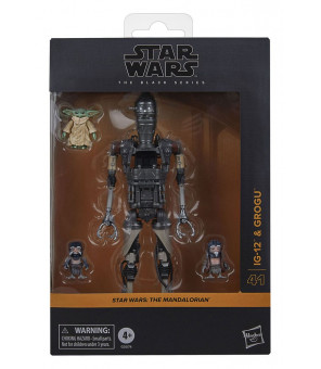 STAR WARS - The Mandalorian Black Series pack 2 figurines IG-12 & Grogu 15 cm