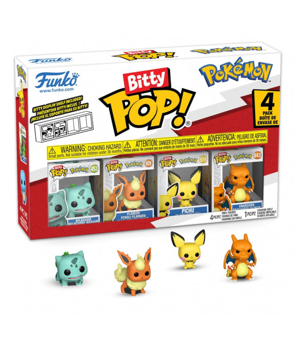 POKEMON - Funko Pop pack 4 figurines Bitty POP! Vinyl Series 3 2 cm POKEMON - Funko Pop pack 4 figurines Bitty POP! Vinyl Series 3 2 cm