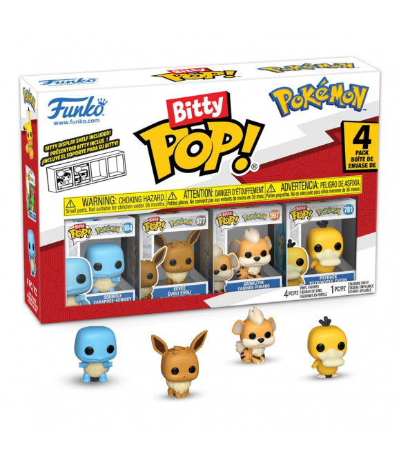 POKEMON - Funko Pop pack 4 figurines Bitty POP! Vinyl Series 4 2 cm POKEMON - Funko Pop pack 4 figurines Bitty POP! Vinyl Series 4 2 cm