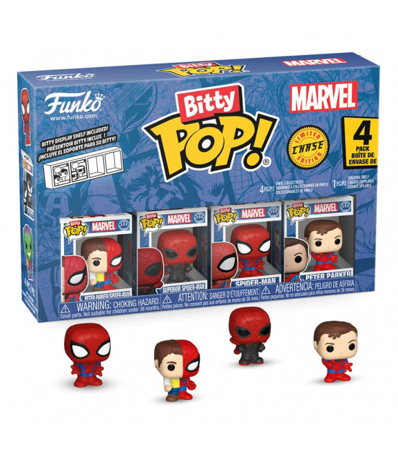 MARVEL - Funko Pop Spider-Man pack 4 figurines Bitty POP! Vinyl Series 4 2 cm