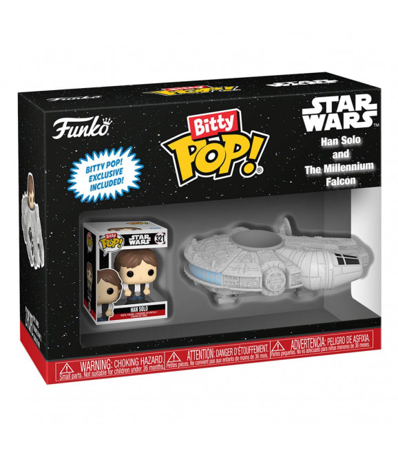 STAR WARS - Funko Pop Bitty POP! Rides Vinyl figurine Display Han Solo w/Millenium Falcon 2,5 cm