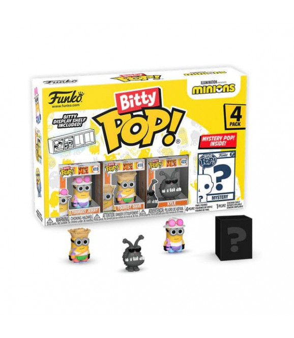 Minions pack 4 figurines Bitty POP! Vinyl Young Gru 2,5 cm