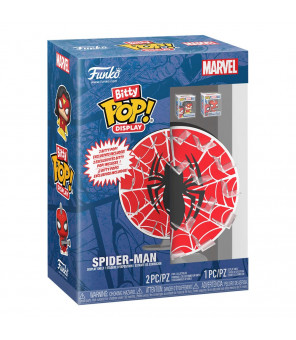 MARVEL - Funko Pop Bitty POP! Display présentoir avec 2 figurines en vinyle Spider-Man Web