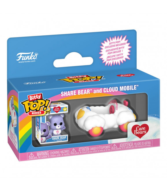 CARE BEARS BISOUNOURS - Funko Pop Bitty POP! Rides Vinyl figurine Share Bear and Cloud Mobile