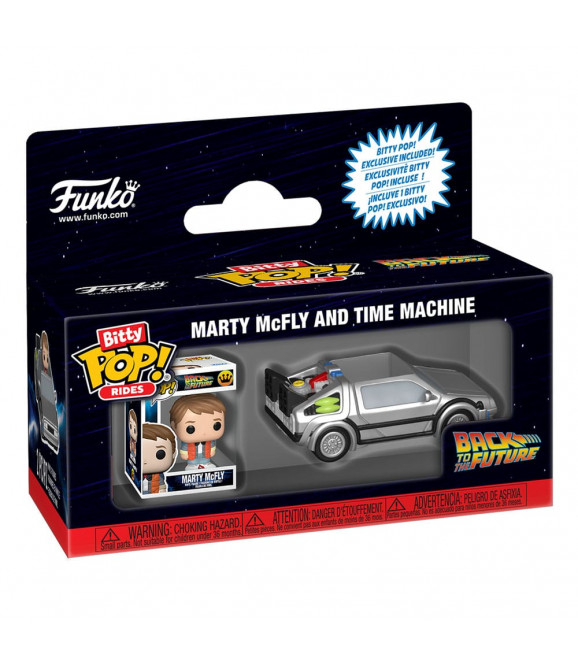 Retour vers le futur Bitty POP! Rides Vinyl figurine Marty McFly and Time Machine Retour vers le futur Bitty POP! Rides Vinyl figurine Marty McFly and Time Machine