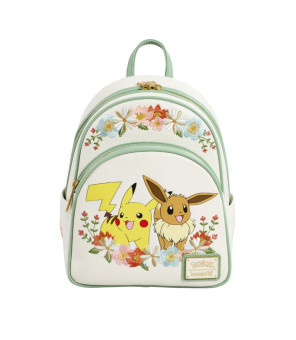 POKEMON - Loungefly Mini Sac A Dos Pikachu & Eevee Floral