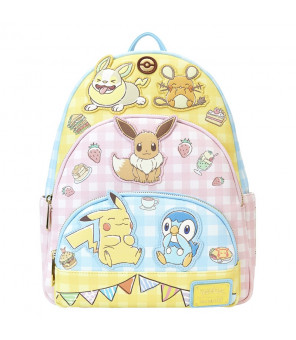 POKEMON - Loungefly Mini Sac A Dos Triple Poche Pokemon Cafe