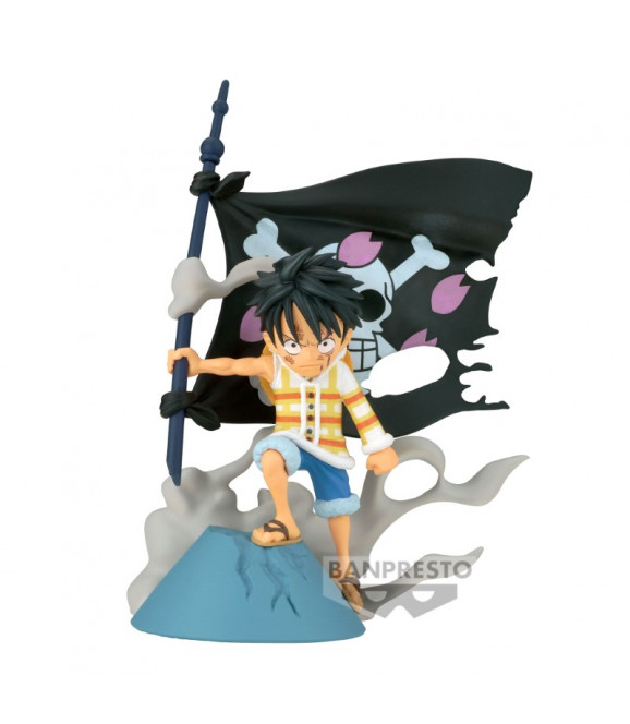 ONE PIECE - WCF Log Stories Monkey D Luffy Flag 8cm ONE PIECE - WCF Log Stories Monkey D Luffy Flag 8cm