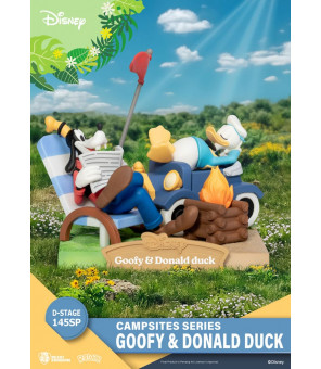 DISNEY - Diorama PVC D-Stage Campsite Series Goofy & Donald Duck Special Edition 10 cm