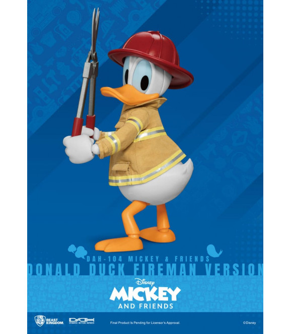 DISNEY - Mickey & Friends figurine Dynamic Action Heroes 1/9 Donald Duck Fireman Ver. 24 cm DISNEY - Mickey & Friends figurine Dynamic Action Heroes 1/9 Donald Duck Fireman Ver. 24 cm