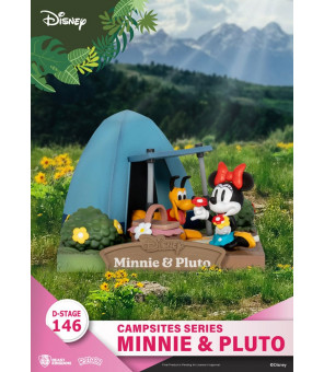 DISNEY - Diorama PVC D-Stage Campsite Series Minnie & Pluto 10 cm