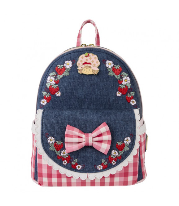 CHARLOTTE AUX FRAISES - Loungefly Mini Sac A Dos Faux Denim CHARLOTTE AUX FRAISES - Loungefly Mini Sac A Dos Faux Denim