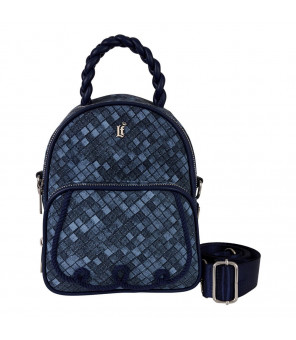 LOUNGEFLY - sac à dos Mini Convertible Denim